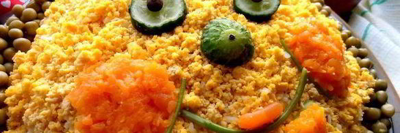 салат колобок