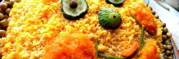 салат колобок