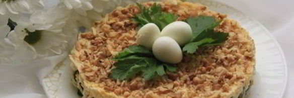 салат курочкино гнездо