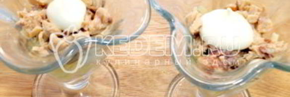 салат мимоза с горбушей