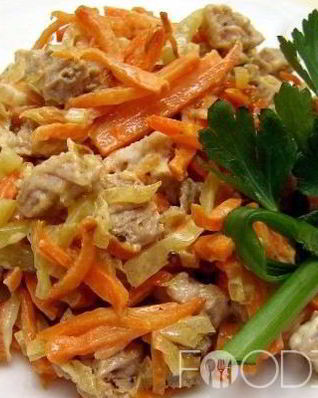 Салат Обжорка с печенью