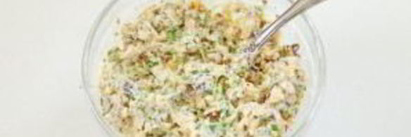 салат с баклажанами и грецкими орехами