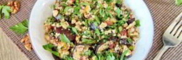 салат с баклажанами и грецкими орехами