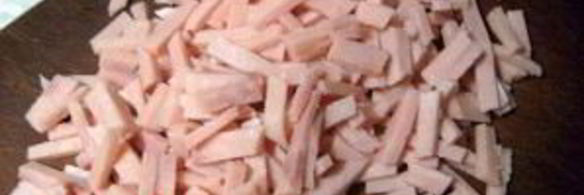 салат с грибами и ветчиной