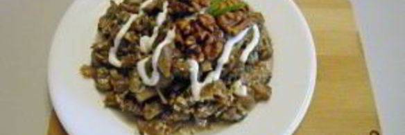 салат с грибами жареными