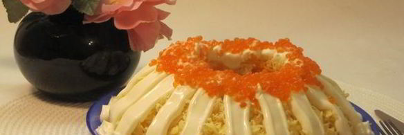 салат с кальмарами