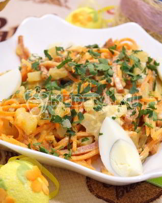 Салат с корейской морковью Остренький