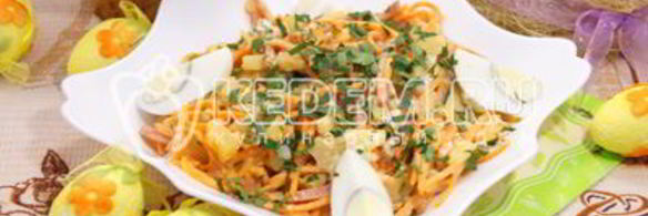 салат с корейской морковью остренький