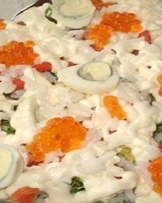 Салат с красной рыбой