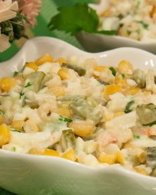 Салат с мясом криля