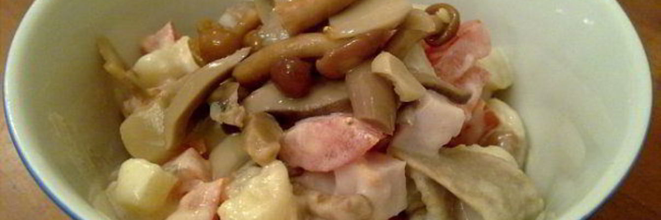 Салат с опятами