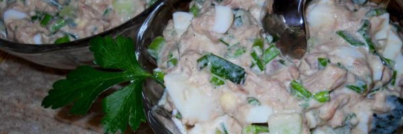 Салат с тунцом с огурцом