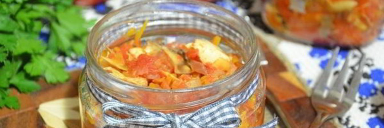 Салат со скумбрией на зиму