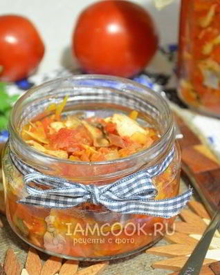 Салат со скумбрией на зиму