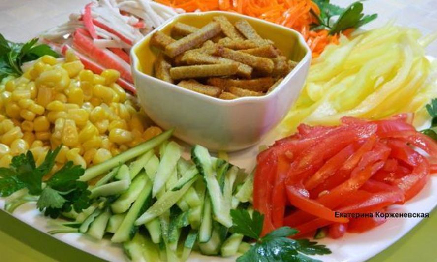 Рецепт салата цветик-семицветик