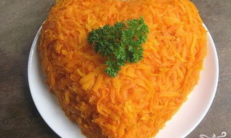 Рецепт салата в виде сердца