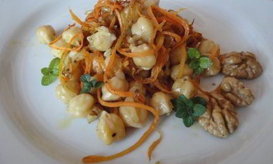 Рецепт теплого салата из нута