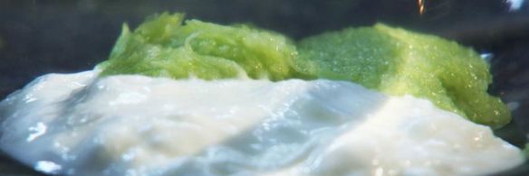 йогуртовый соус с огурцом и мятой