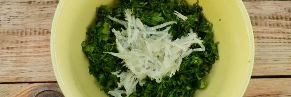 кефирный соус с чесноком и кинзой