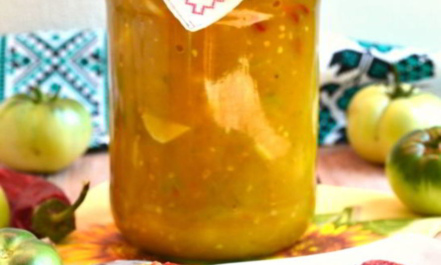 Рецепт острого соуса из зеленых помидоров и яблок в мультиварке