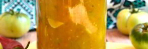 острый соус из зеленых помидоров и яблок в мультиварке