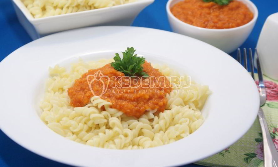 Рецепт овощного соуса с томатами к пасте