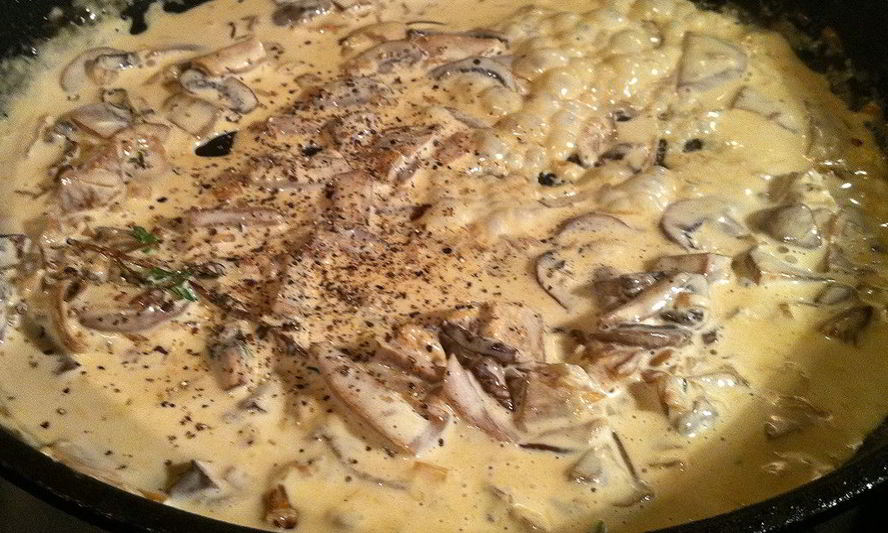 Рецепт сливочного соуса с грибами