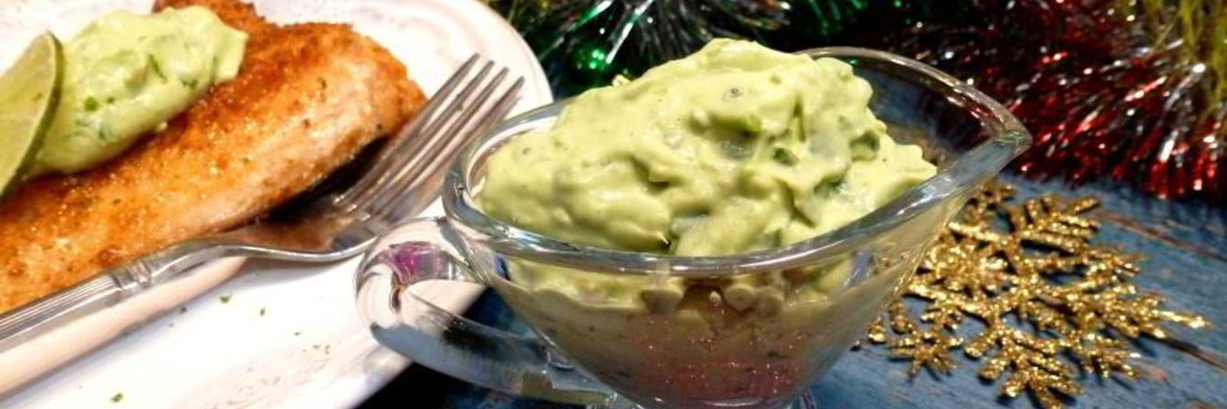 Соус-дип из авокадо и лайма