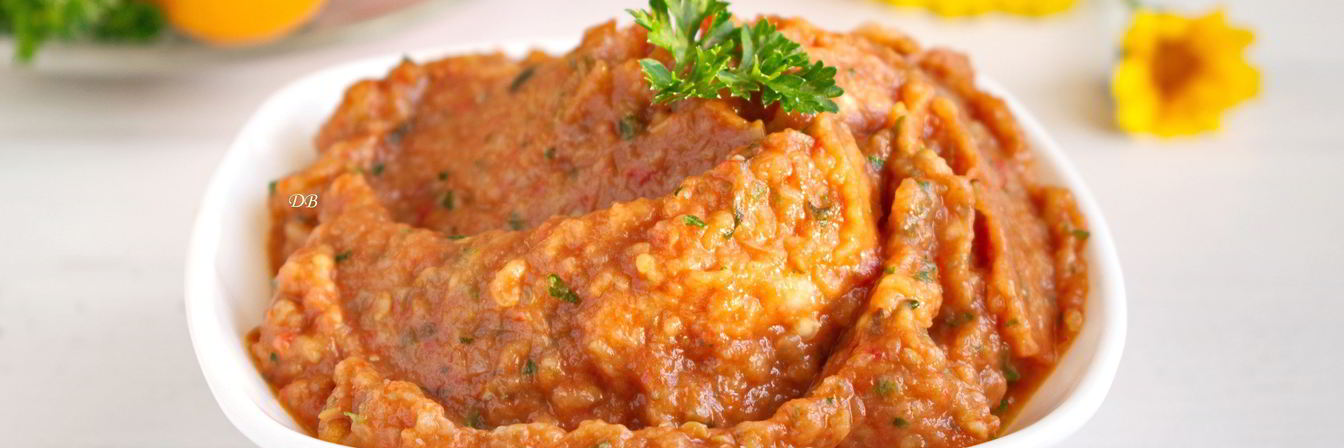 Соус-дип из запеченных баклажан