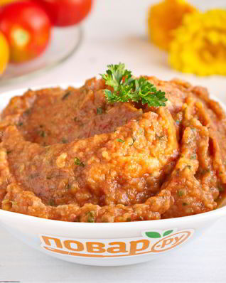 Соус-дип из запеченных баклажан