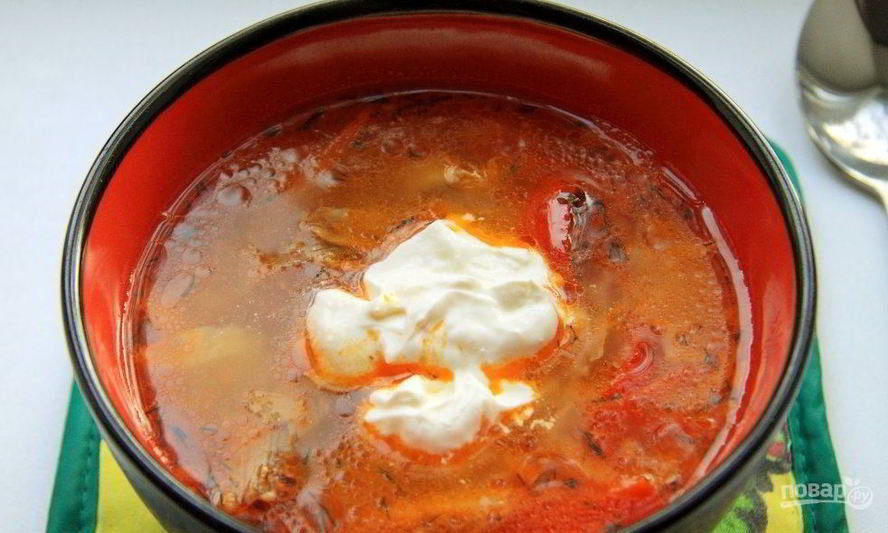 Рецепт борща без свеклы