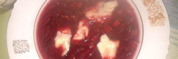 борщ грибной с ушками