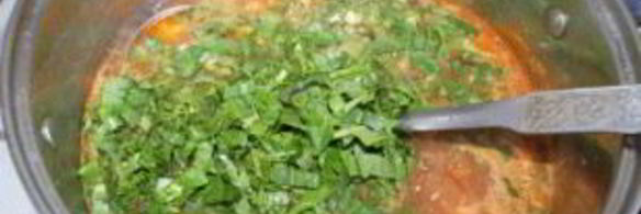 борщ на курином бульоне