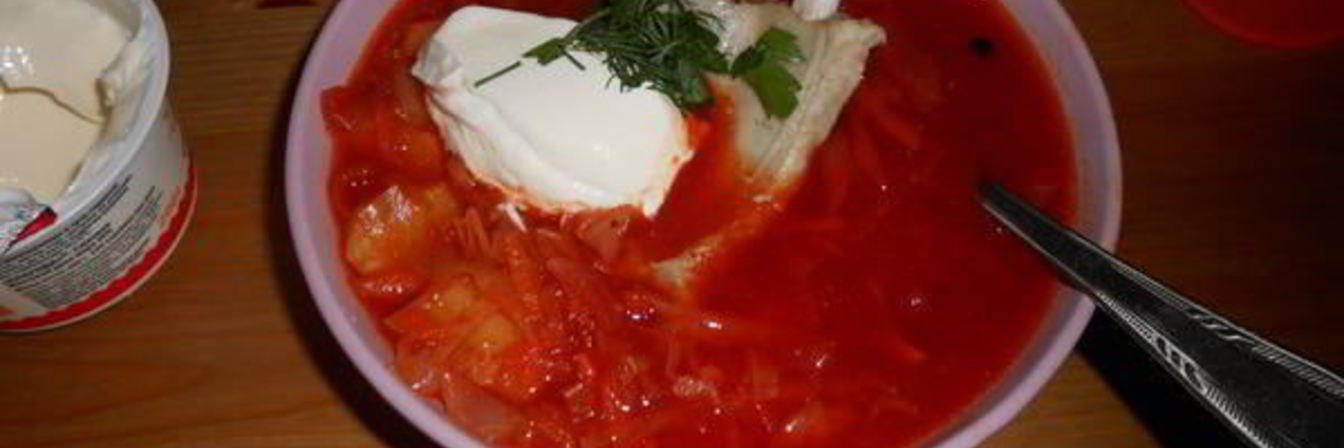 Борщ на ребрышках с острым перцем