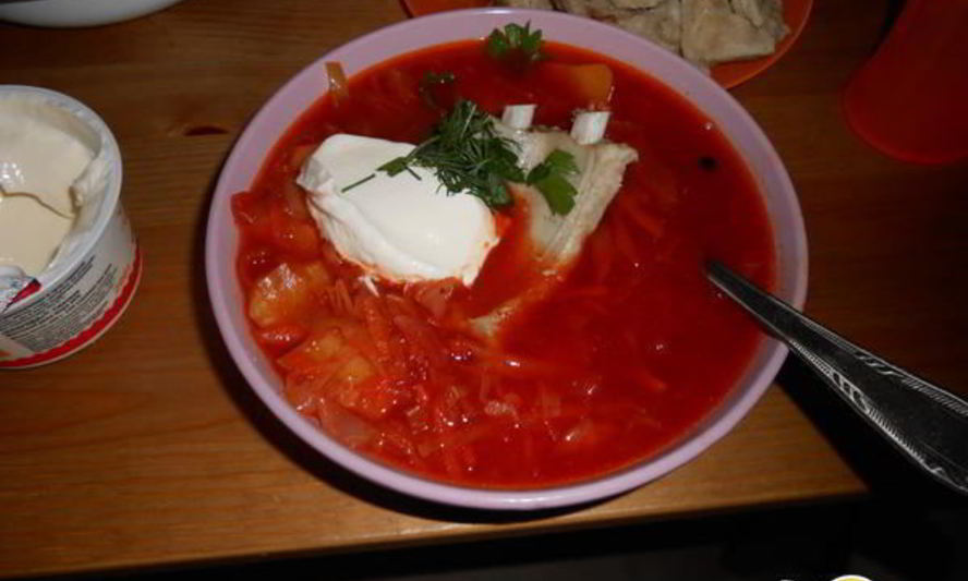 Рецепт борща на ребрышках с острым перцем