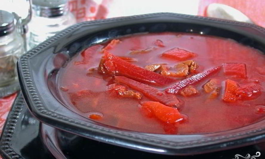 Рецепт борща с белыми грибами