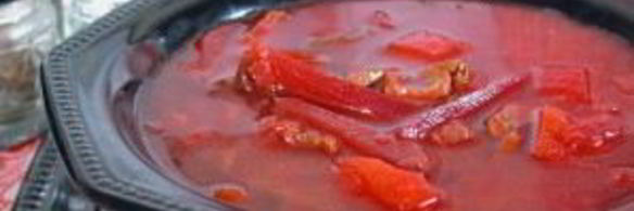 борщ с белыми грибами