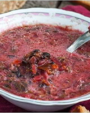 Борщ с черносливом