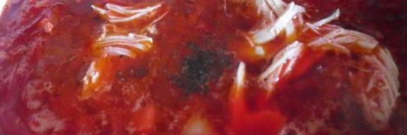 борщ с фасолью и яблоками