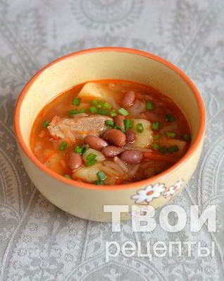 Борщ с фасолью