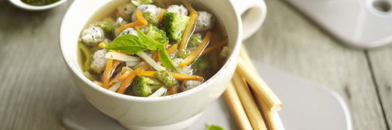 Борщ с фрикадельками