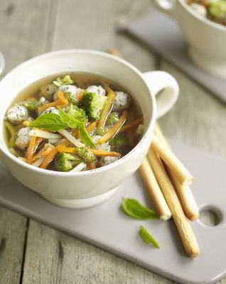 Борщ с фрикадельками