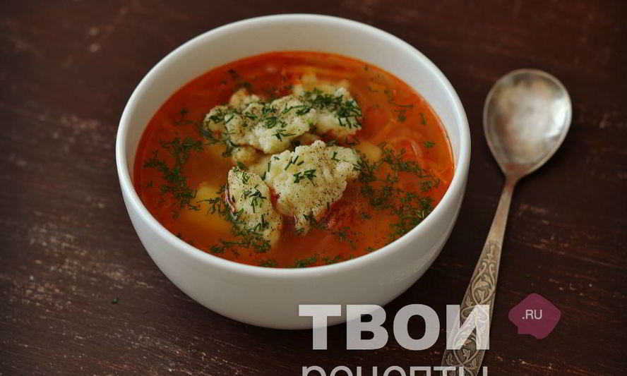 Рецепт борща с галушками