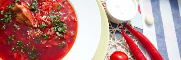 борщ с копченостями