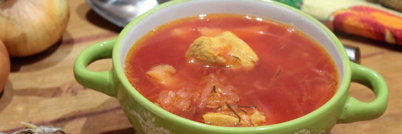 Борщ с курицей