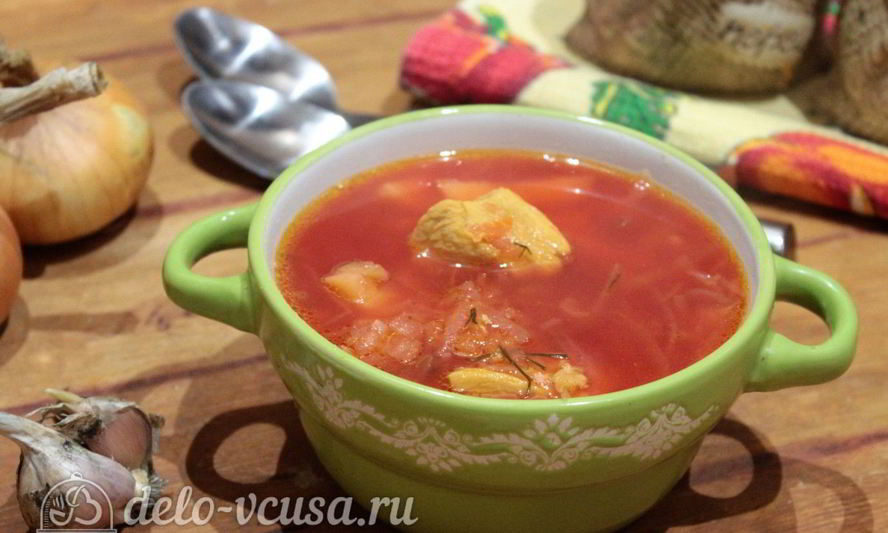 Рецепт борща с курицей
