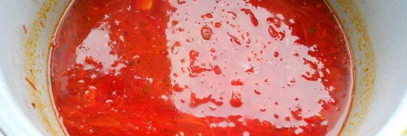 борщ с пельменями