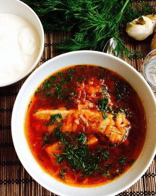 Борщ с ребрышками