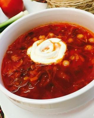 Борщ с репой и нутом