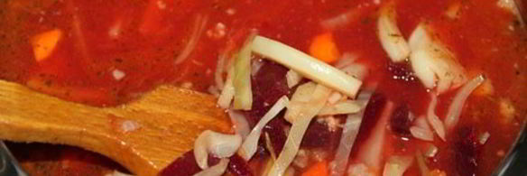 борщ с тушенкой